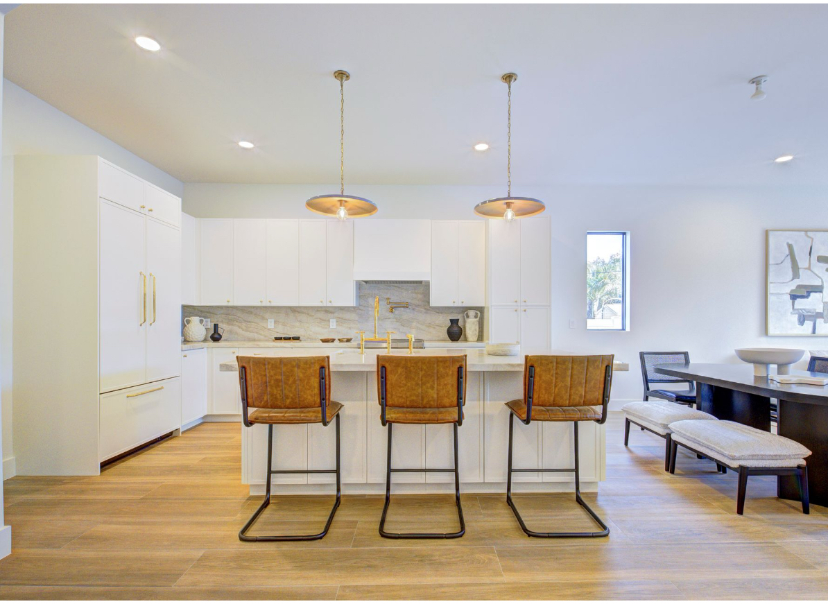 Custom kitchen island in Calabasas, CA